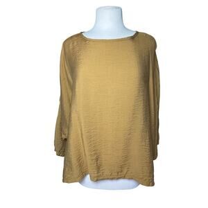 CUT LOOSE Women’s Crinkle Popover One size Golden Wheat Top